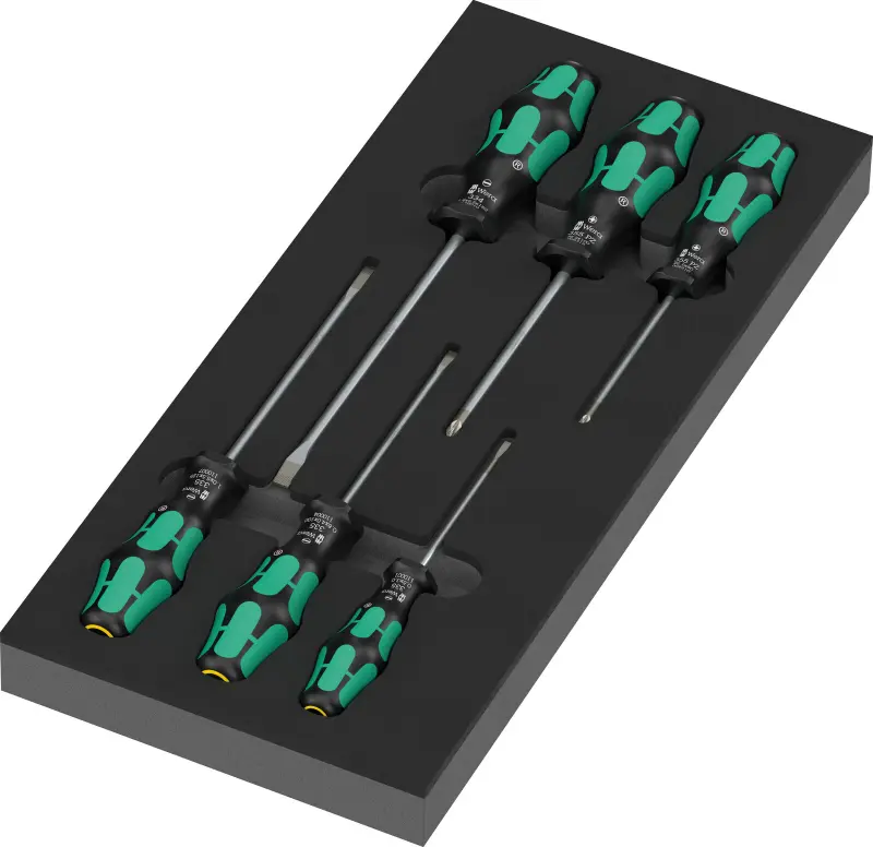 Wera 150128 Nářaďový modul - pěnová vložka 9718. Šroubováky Kraftform Serie 300 SL, PH, PZ. Sada 2 - 7 dílů (W05150128001)