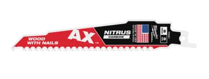 Pilový list Milwaukee TCT AX NITRUS 150X5, demoliční plátky Heavy Duty AX se zuby NITRUS CARBIDE, 48477251