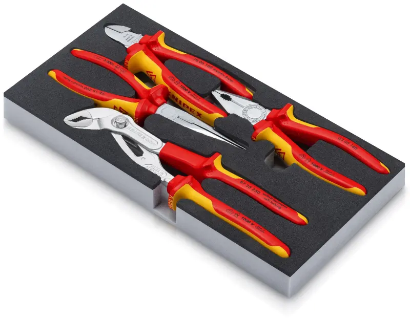 KNIPEX sada kleští VDE Chrom II, 4 ks 00 20 01 V21 (K002001V21)