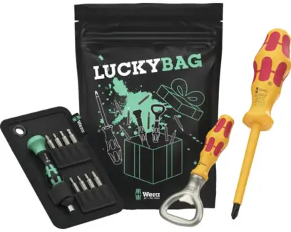 WERA 136056 Šroubovák a bity s otevírákem. Sada Wera LuckyBag 11 ks (W05136056001)
