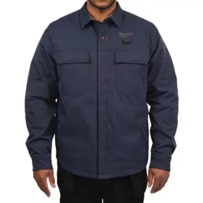Aku HEXON vyhřívaná košilová bunda Milwaukee M12 HSJBLU-O (XL), modrá, pánská, bez aku, 4932500683