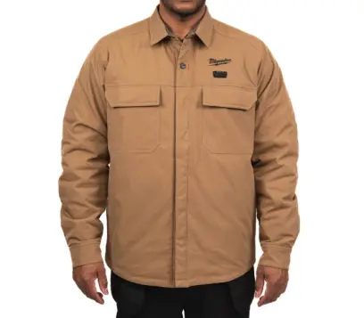 Aku HEXON vyhřívaná košilová bunda Milwaukee M12 HSJBG-O (XL), béžová, pánská, bez aku, 4932500695