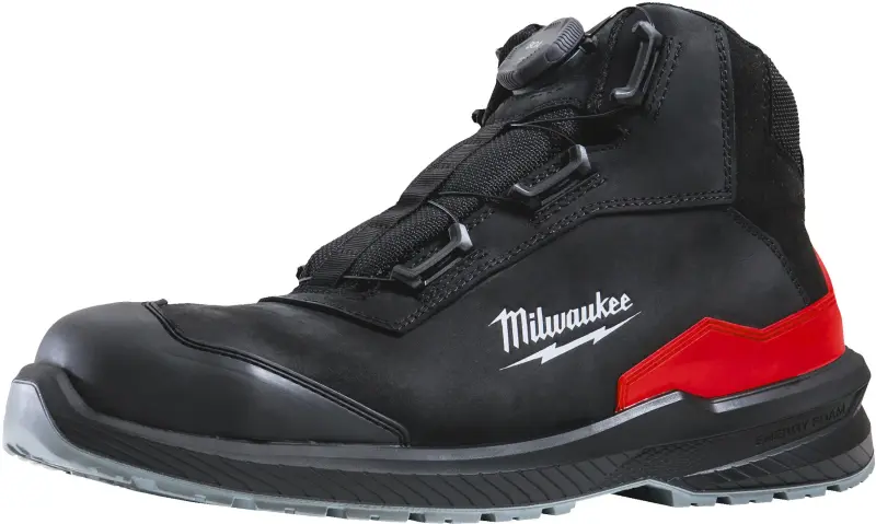 Bezpečnostní obuv, kůže nubuk, systém BOA® Fit Milwaukee Flextred™ S3S B1M110133 ESD SC FO SR černá barva (vel.46) (MI4932498129V)