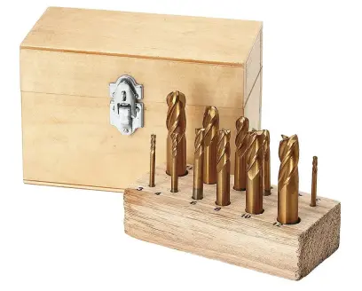 Bernardo 42-1022 Frézy-kombinovaná sada, TiN, 3 - 12 mm, 12-dílná (BER421022)