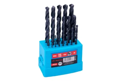 Sada HSS vrtáků 19ks,1-10x0.5mm, Levior 20321 (L20321)
