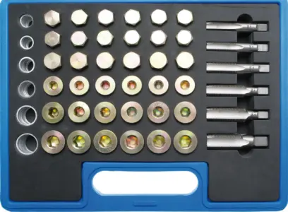 Sada pro opravu závitů výpustí olejových van BGS100123 (114 dílů) (BGS100123)