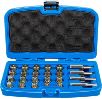 Sada na opravu závitů výpustí olejových van M13 ÷ M20 BGS100126 (64 dílů) (BGS100126)