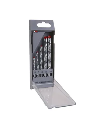 Sada 5ks vrtáků zdivo 4-10mm,PVC, Levior 20805 (L20805)