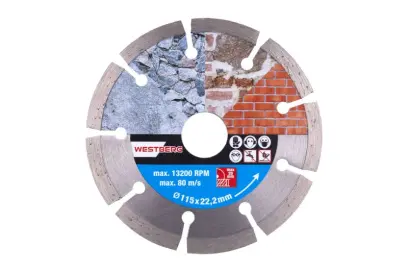 Rozbrušovací kotouč DIAMANT 115x22.2x2mm segment, Levior 21111 (L21111)