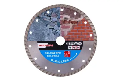 Rozbrušovací kotouč DIAMANT 180x22.2x3.1mm TURBO, Levior 21180 (L21180)