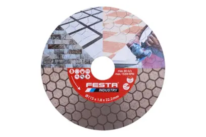Kotouč diamantový FESTA INDUSTRY řezný 115x1.8x22. (L21230)