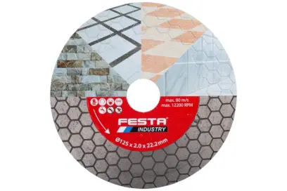 Kotouč diamantový FESTA INDUSTRY řezný 125x2.0x22. (L21231)