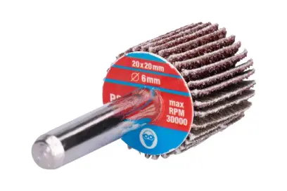 Brusný lamelový kotouč 20x20x6mm, P80 na stopce, Levior 21852 (L21852)