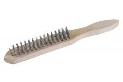 Ocelový kartáč 4řady,dřevo,300 (L22033)