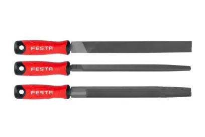 Pilníky 3ks 250mm(plochý,půlkul,trojhr), FESTA 22185 (L22185)