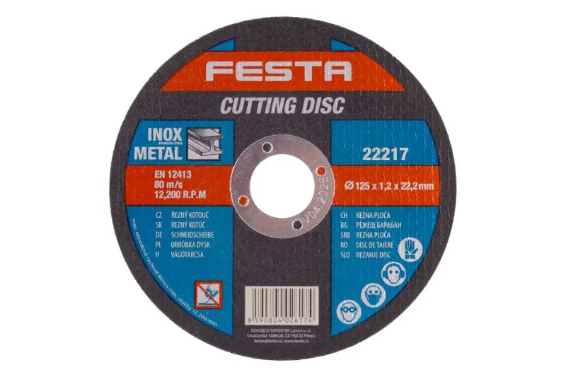 Kotouč řezný kov 125x1.2x22.2, FESTA 22217 (L22217)