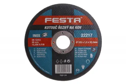 Kotouč řezný kov 125x1.2x22.2 FESTA (L22217)