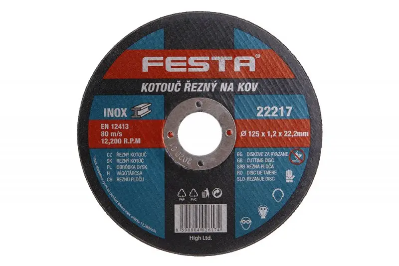 Kotouč řezný kov 125x1.2x22.2 FESTA (L22217)