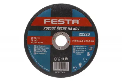 Kotouč řezný kov 150x2.5x22.2 FESTA (L22220)