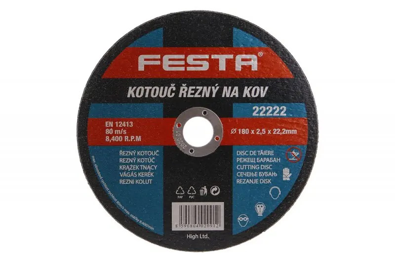 Kotouč řezný kov 180x2.5x22.2 FESTA (L22222)