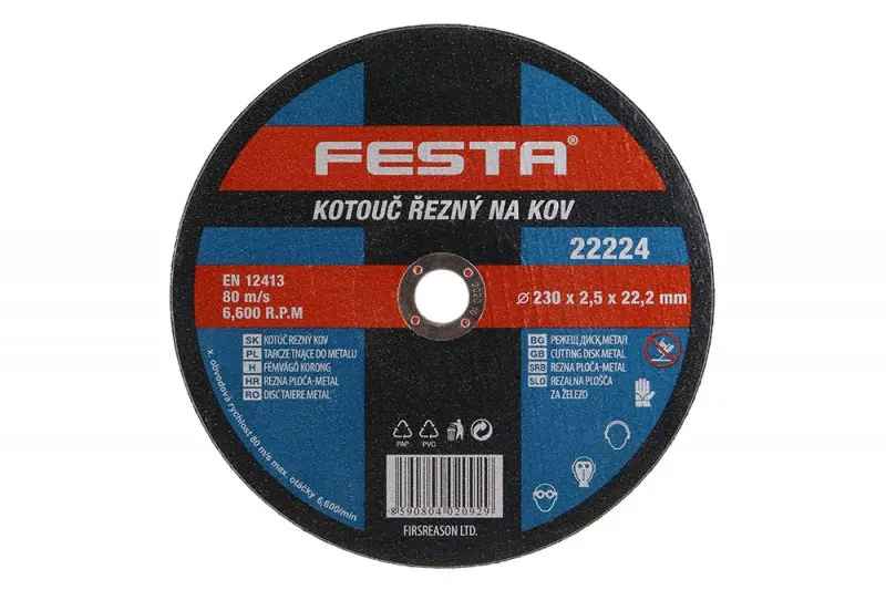 Kotouč řezný kov 230x2.5x22.2 FESTA (L22224)