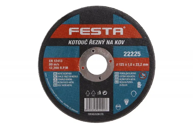 Kotouč řezný kov 125x1.0x22.2 FESTA (L22225)