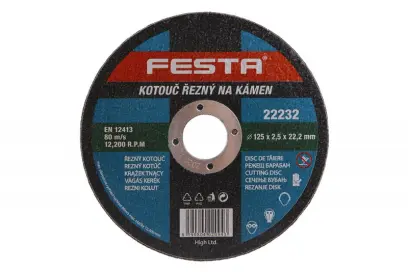 Kotouč řezný kámen 125x2.5x22.2 FESTA (L22232)