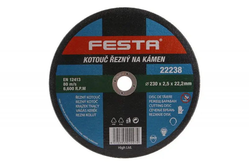 Kotouč řezný kámen 230x2.5x22.2 FESTA (L22238)
