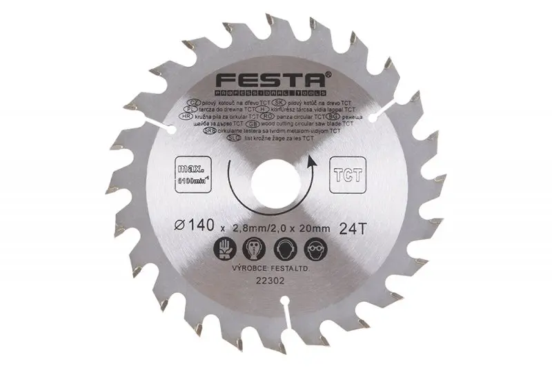 Pilový kot.do dřeva TCT 140mm/2.8/20/24 (L22302)