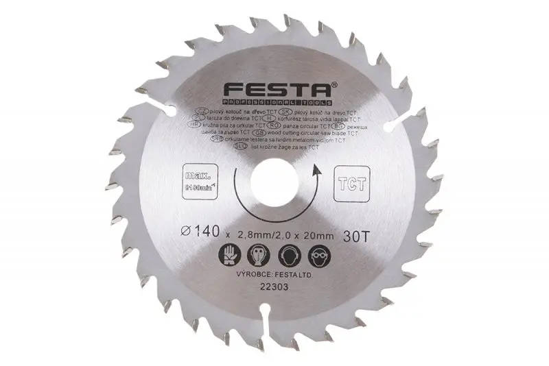 Pilový kot.do dřeva TCT 140mm/2.8/20/30 (L22303)