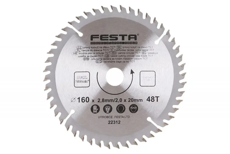 Pilový kot.do dřeva TCT 160mm/2.8/20/48 (L22312)