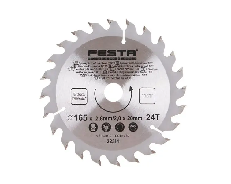 Pilový SK kotouč Festa pr. 165 x 2,8/2,0 x 20 mm (24T) (L22314)