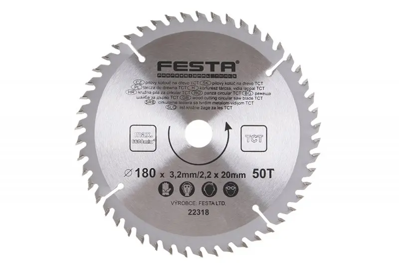 Pilový kot.do dřeva TCT 180mm/50z 20/16 (L22318)