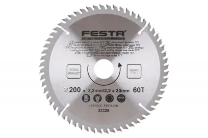 Pilový kot.do dřeva TCT 200mm/3.2/30/60 (L22326)