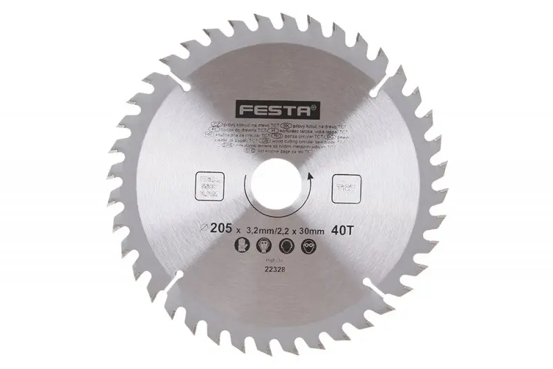 Pilový kot.do dřeva TCT 205mm/3.2/30/40 (L22328)