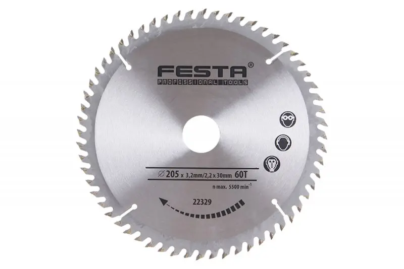 Pilový kot.do dřeva TCT 205mm/3.2/30/60 (L22329)