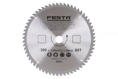 Pilový kot.do dřeva TCT 300mm/3.2/30/60 (L22343)
