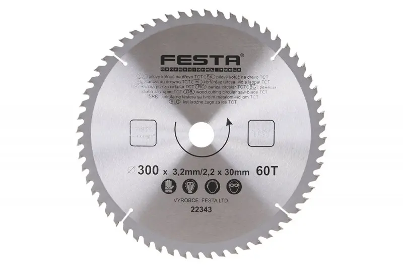 Pilový kot.do dřeva TCT 300mm/3.2/30/60 (L22343)