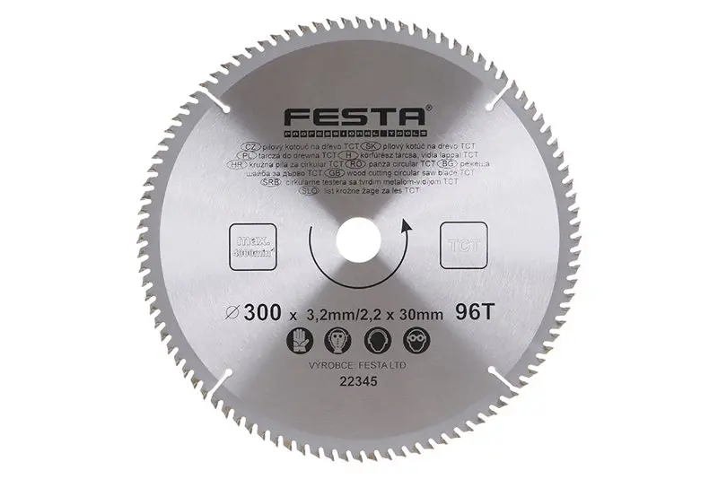 Pilový kotouč SK do dřeva Festa TCT pr. 300 x 30 x 3,2 mm Z-96 WZ (L22345)