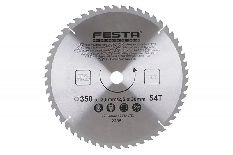 Pilový kot.do dřeva TCT 350mm/3.5/30/54 (L22351)