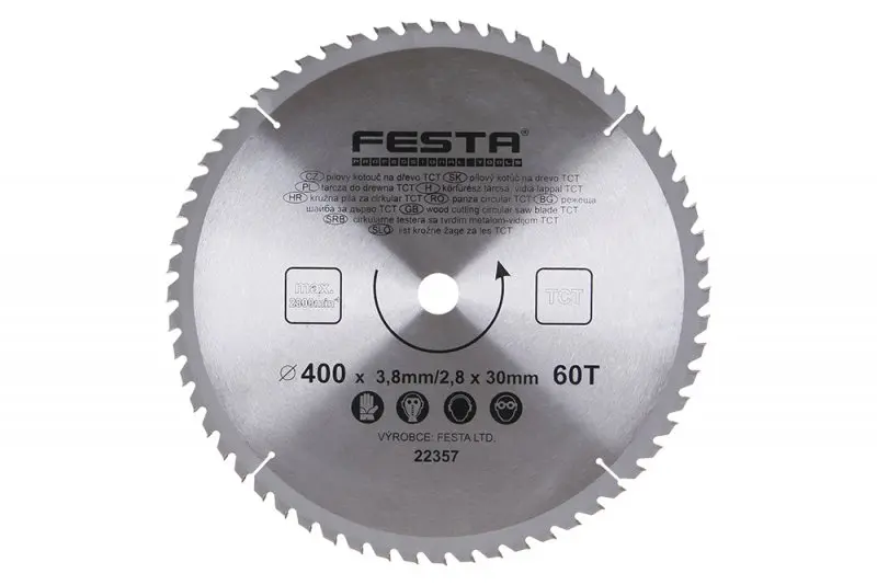 Pilový kot.do dřeva TCT 400mm/3.8/30/60 (L22357)