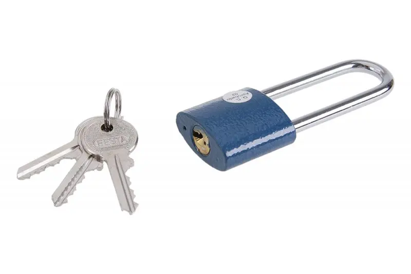 Visací zám.modrý FESTA 32mm prodloužený (L23212)