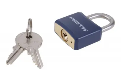 Visací zámek mosazný 30mm, poplastovaný (L23310)