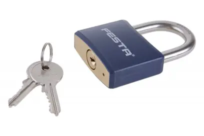 Visací zámek mosazný 50mm, poplastovaný (L23312)