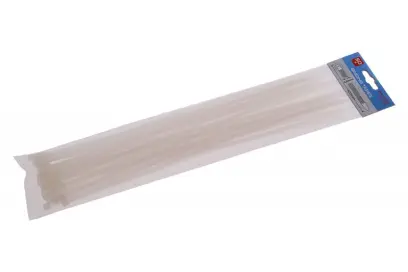 Vázací pásky 400x4.8mm 50ks bílá (L23864)