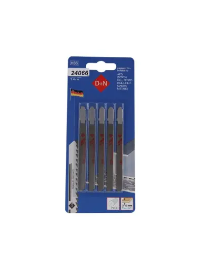 Plátky do přímočaré pilky 5ks 75mm/1,45mm, HSS, 31_220, Levior 24066 (L24066)