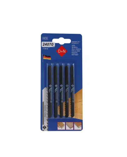 Plátky do přímočaré pilky 5ks 75mm/1,3mm, HCS, 32340, Levior 24070 (L24070)