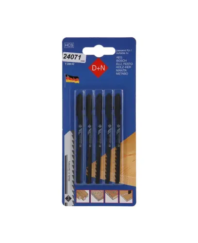 Plátky do přímočaré pilky 5ks 75mm/1,3mm, HCS, 32440, Levior 24071 (L24071)