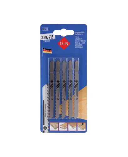Plátky do přímočaré pilky 5ks 75mm/1,45mm, HCS, 32625, Levior 24072 (L24072)