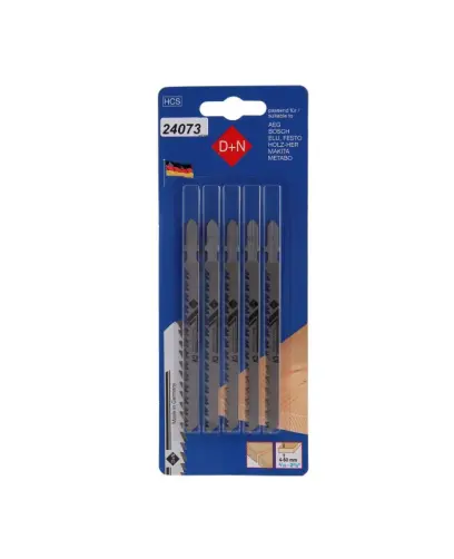 Plátky do přímočaré pilky 5ks 85mm/1,45mm, HCS, 32730, Levior 24073 (L24073)